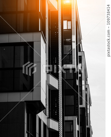 fragment of a modern building. 109738414