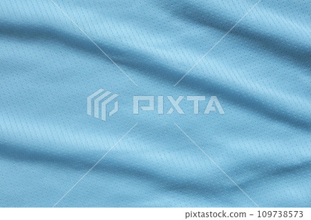 Blue football jersey clothing fabric texture sports wear background Blue football jersey clothing fabric texture sports wear background 109738573