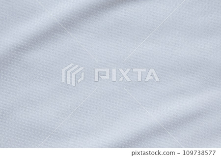 White sports clothing fabric football shirt jersey texture background White sports clothing fabric football shirt jersey texture background 109738577