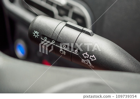 Car light control switch close up 109739354
