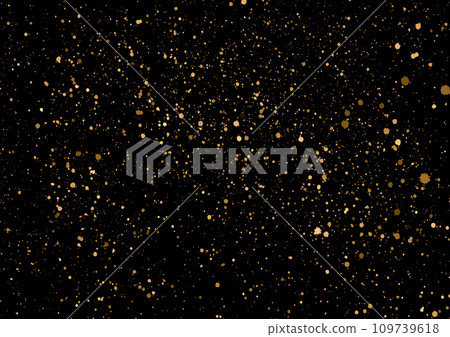 Ink golden blots grunge urban background. Texture Vector. Dust overlay distress grain. Gold paint splatter , dirty, poster for your design. 109739618