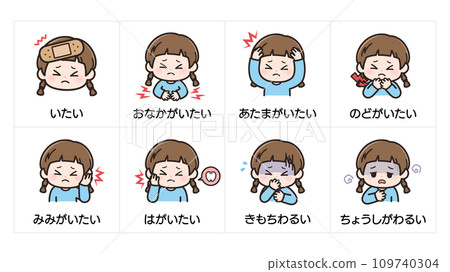 Visual support_emotion/expression picture cards_girl 3 109740304