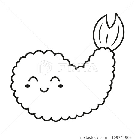 tempura shrimp icon character 109741902