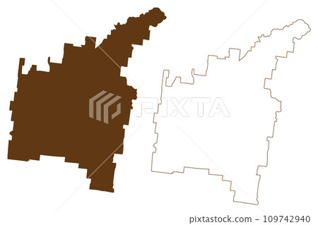 Shire of Murweh (Commonwealth of Australia, Queensland state) map vector illustration, scribble sketch Murweh map Shire of Murweh (Commonwealth of Australia, Queensland state) map vector illustration, scribble sketch Murweh map 109742940