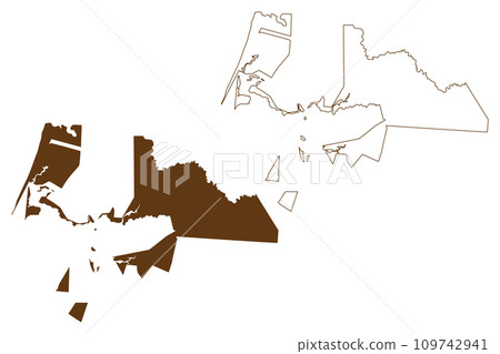 Aboriginal Shire of Napranum (Commonwealth of Australia, Queensland state) map vector illustration, scribble sketch Napranum map Aboriginal Shire of Napranum (Commonwealth of Australia, Queensland state) map vector illustration, scribble sketch Napranum map 109742941