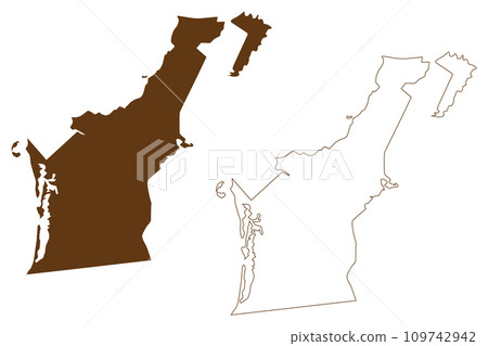 Northern Peninsula Area Region (Commonwealth of Australia, Queensland state) map vector illustration, scribble sketch Northern Peninsula map Northern Peninsula Area Region (Commonwealth of Australia, Queensland state) map vector illustration, scribble sketch Northern Peninsula map 109742942