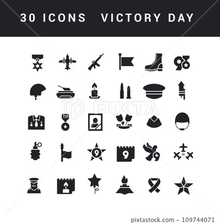 Vector Simple Icons of Victory Day Vector Simple Icons of Victory Day 109744071