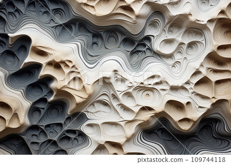 Abstract piece focusing on intricate textures, rough and smooth surfaces, experimenting with light and shadow Abstract piece focusing on intricate textures, rough and smooth surfaces, experimenting with light and shadow 109744118