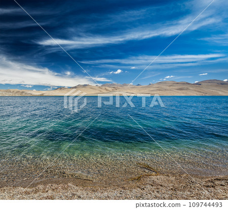 Tso Moriri lake in Himalayas, Ladakh, India Tso Moriri lake in Himalayas, Ladakh, India 109744493
