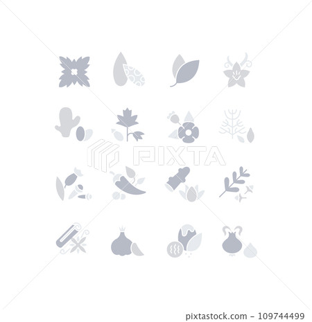Set of Simple Icons of Spices 109744499