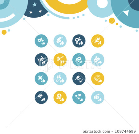Set of Simple Icons of Seeds 109744699