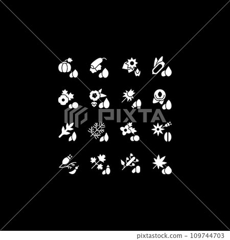 Set of Simple Icons of Seeds 109744703