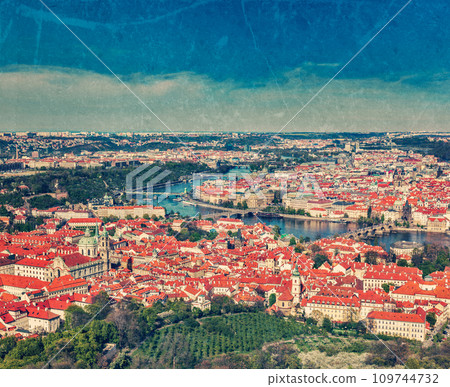 View of Charles Bridge over Vltava river and Old city from Petri View of Charles Bridge over Vltava river and Old city from Petri 109744732