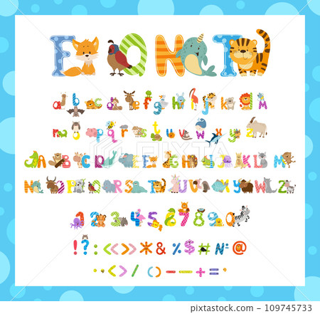 Collection of Letters, Numbers and Punctuation Marks 109745733