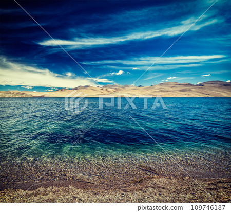 Tso Moriri lake in Himalayas, Ladakh, India Tso Moriri lake in Himalayas, Ladakh, India 109746187
