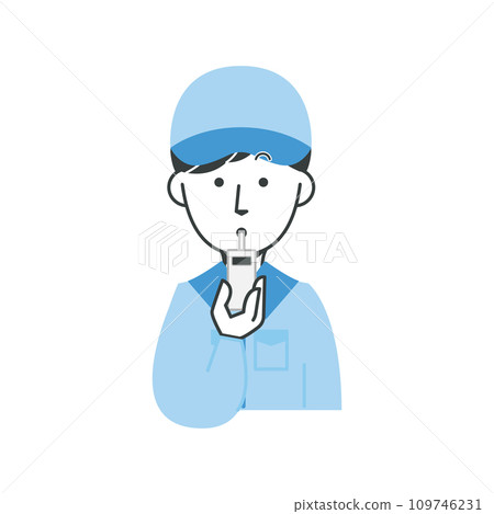 Male worker checking alcohol 109746231