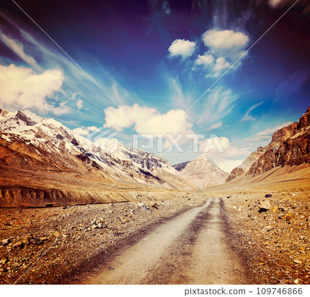 Road in Himalayas Road in Himalayas 109746866