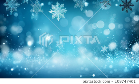 Snow Winter Christmas background. Winter background with snowflakes and stars. Christmas composition. Snow Winter Christmas background. Winter background with snowflakes and stars. Christmas composition. 109747401