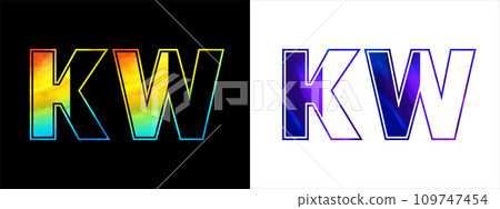 Unique KW letter logo Icon vector template. Premium stylish alphabet logo design for corporate business Unique KW letter logo Icon vector template. Premium stylish alphabet logo design for corporate business 109747454