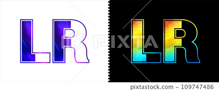 Letter LR logo design vector template. Creative modern luxurious logotype for corporate business identity Letter LR logo design vector template. Creative modern luxurious logotype for corporate business identity 109747486