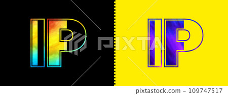 Unique IP letter logo Icon vector template. Premium stylish alphabet logo design for corporate business Unique IP letter logo Icon vector template. Premium stylish alphabet logo design for corporate business 109747517