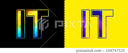 Letter IT logo design vector template. Creative modern luxurious logotype for corporate business identity Letter IT logo design vector template. Creative modern luxurious logotype for corporate business identity 109747525