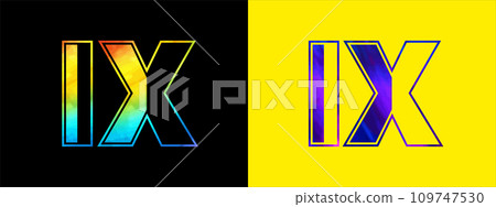 Unique IX letter logo Icon vector template. Premium stylish alphabet logo design for corporate business Unique IX letter logo Icon vector template. Premium stylish alphabet logo design for corporate business 109747530