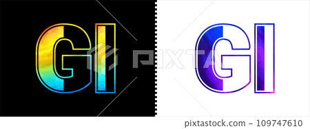 Letter GI logo design vector template. Creative modern luxurious logotype for corporate business identity 109747610