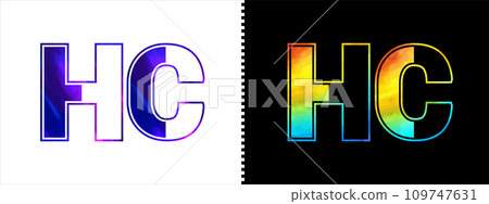 Initial letter HC logo Icon vector design template. Premium luxurious logotype for corporate business identity Initial letter HC logo Icon vector design template. Premium luxurious logotype for corporate business identity 109747631