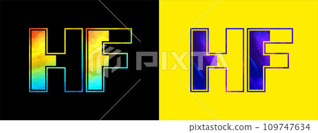 Unique HF letter logo Icon vector template. Premium stylish alphabet logo design for corporate business Unique HF letter logo Icon vector template. Premium stylish alphabet logo design for corporate business 109747634