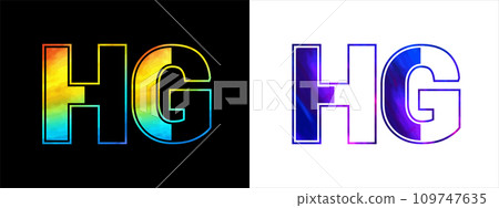 Initial letter HG logo Icon vector design template. Premium luxurious logotype for corporate business identity Initial letter HG logo Icon vector design template. Premium luxurious logotype for corporate business identity 109747635