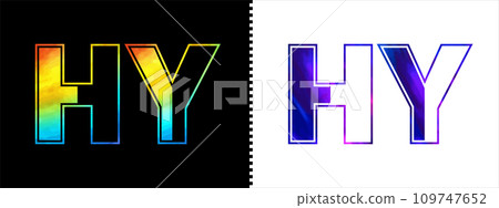 Letter HY logo design vector template. Creative modern luxurious logotype for corporate business identity 109747652