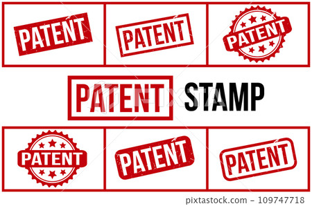 Patent Rubber Stamp Set Vector 109747718