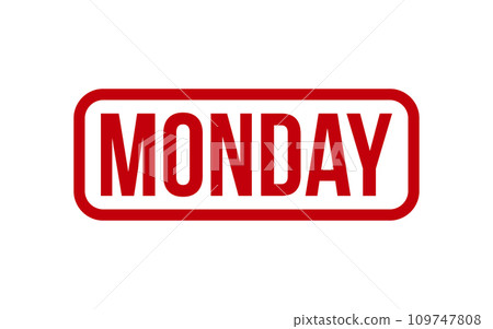 Monday Rubber Stamp Seal Vector Monday Rubber Stamp Seal Vector 109747808