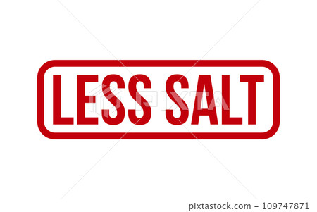 Less Salt Rubber Stamp Seal Vector Less Salt Rubber Stamp Seal Vector 109747871