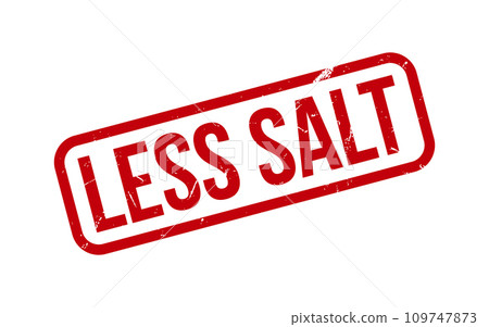 Less Salt Rubber Stamp Seal Vector Less Salt Rubber Stamp Seal Vector 109747873