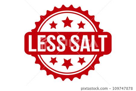 Less Salt Rubber Stamp Seal Vector Less Salt Rubber Stamp Seal Vector 109747878