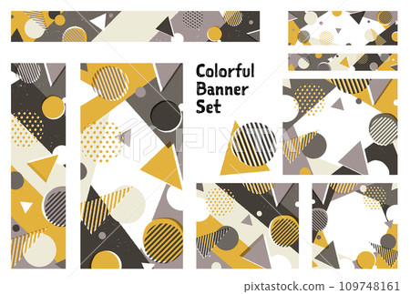 橫幅集_粗糙孟菲斯圖案 109748161