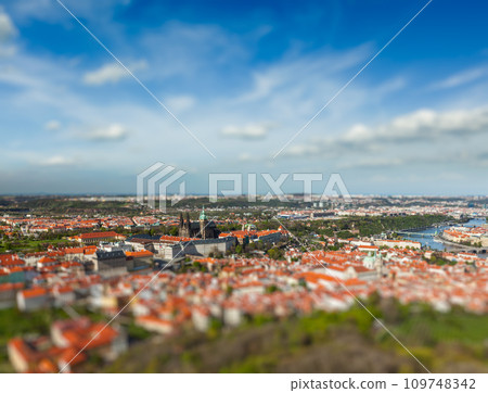 Aerial view of Hradchany, the St. Vitus Cathedral Aerial view of Hradchany, the St. Vitus Cathedral 109748342