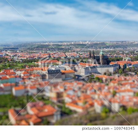 Aerial view of Hradchany, the St. Vitus Cathedral 109748345