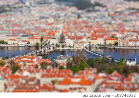 View of Charles Bridge over Vltava river, Prague View of Charles Bridge over Vltava river, Prague 109748358