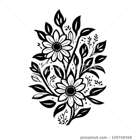 flower batik pattern Icon hand draw black colour logo symbol perfect. flower batik pattern Icon hand draw black colour logo symbol perfect. 109748568