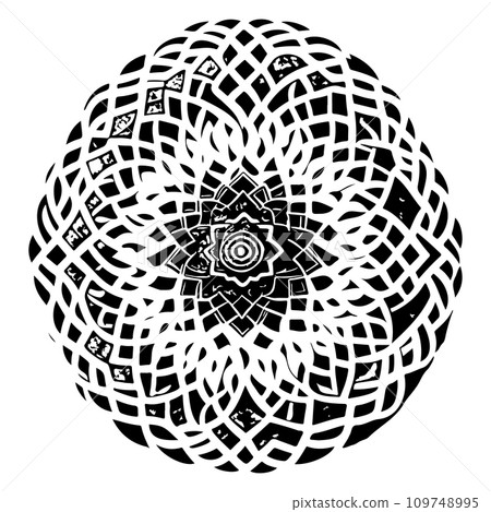 Arabic ornament pattern ramadan Icon hand draw black colour logo symbol perfect. 109748995