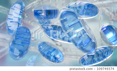 The Mitochondria for sci or health concept 3d rendering The Mitochondria for sci or health concept 3d rendering 109749374