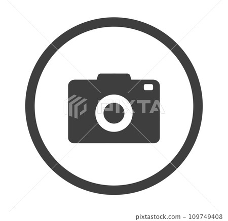 簡單的黑色相機圖標 109749408