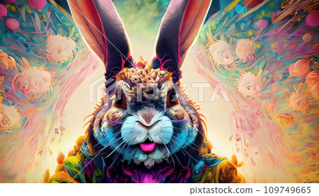 rabbit with evil face rabbit with evil face 109749665