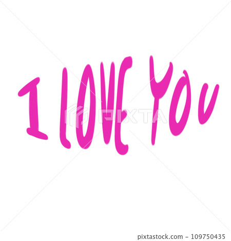 The pink I love you png image for love or Valentine's Day concept. 109750435