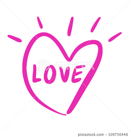 The pink I love you png image for love or Valentine's Day concept. 109750448