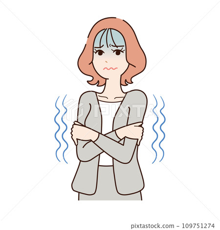 Unwell business cold woman 109751274