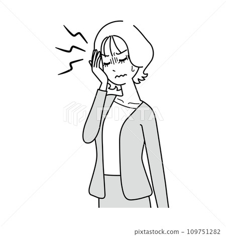 身體不適的女商人單色 109751282